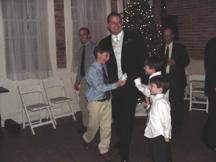 Devin congratulating the winner